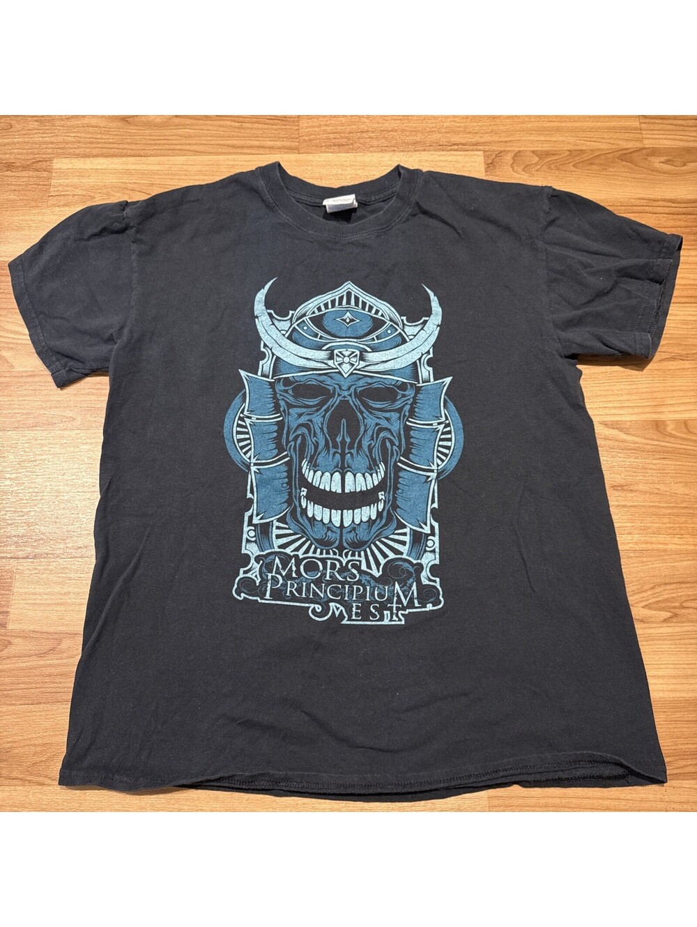 Mors Principium Est Samurai T Shirt Men’s M Black Gildan Death Metal Band Tee